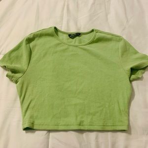 Green SHEIN cropped top